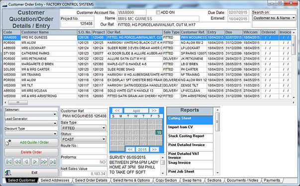 Customer Order Processing