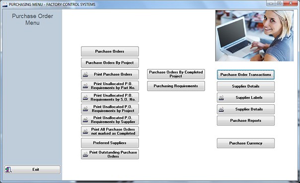 Purchase Order Menu