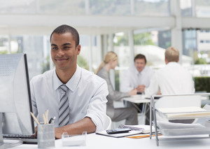 Businessman at his desk